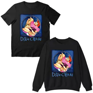 Rare Dixie Chicks Band Vintage 90s Black T-Shirt Y2k Sweatshirt Gift For Fan, Heavy Cotton Fabric Menswear Tops