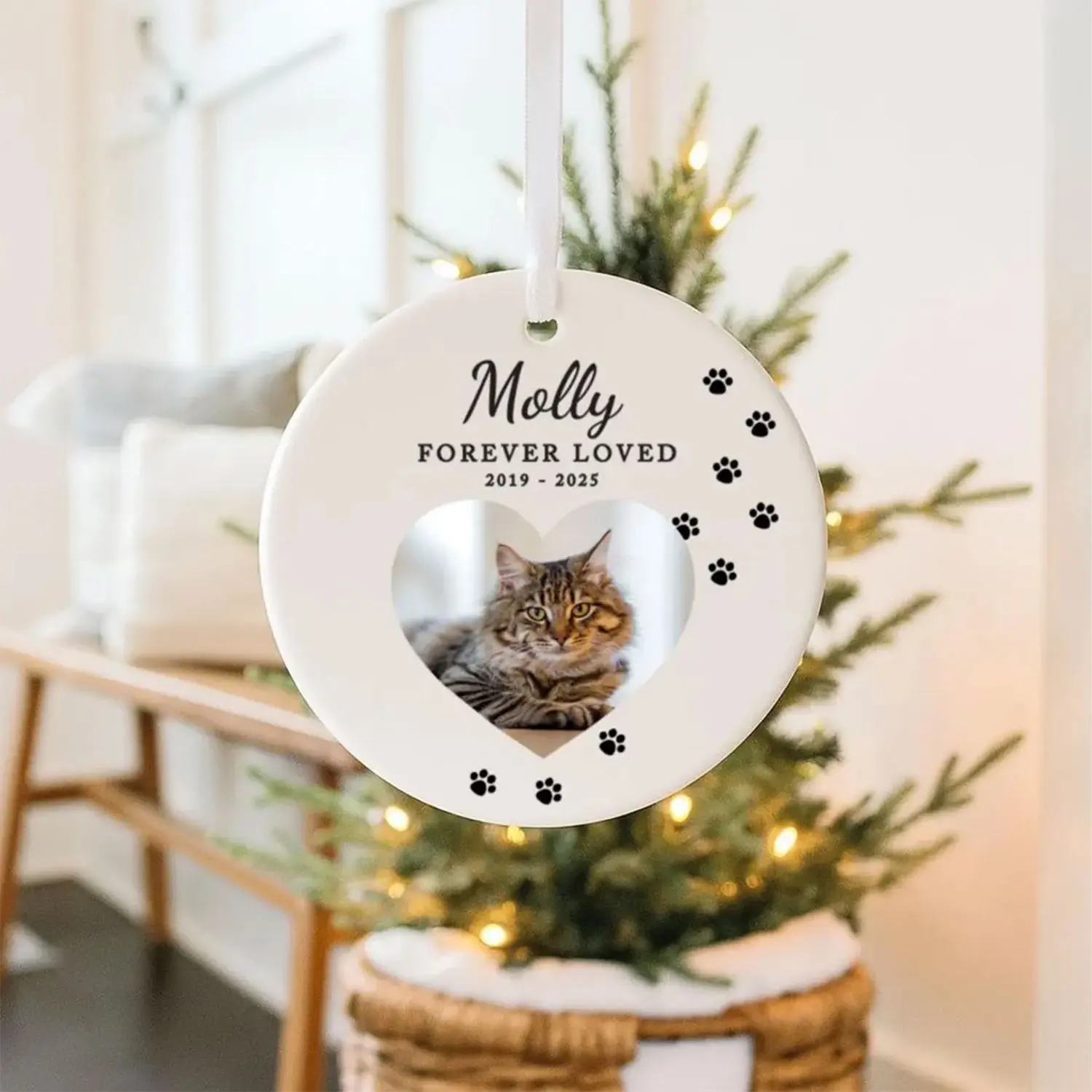 Personalized Pet Memorial Ornament, Gifts for Pet Lover Gift, Pet Memorial Gift, Pet Sympathy Gift, Pet Christmas Ornament