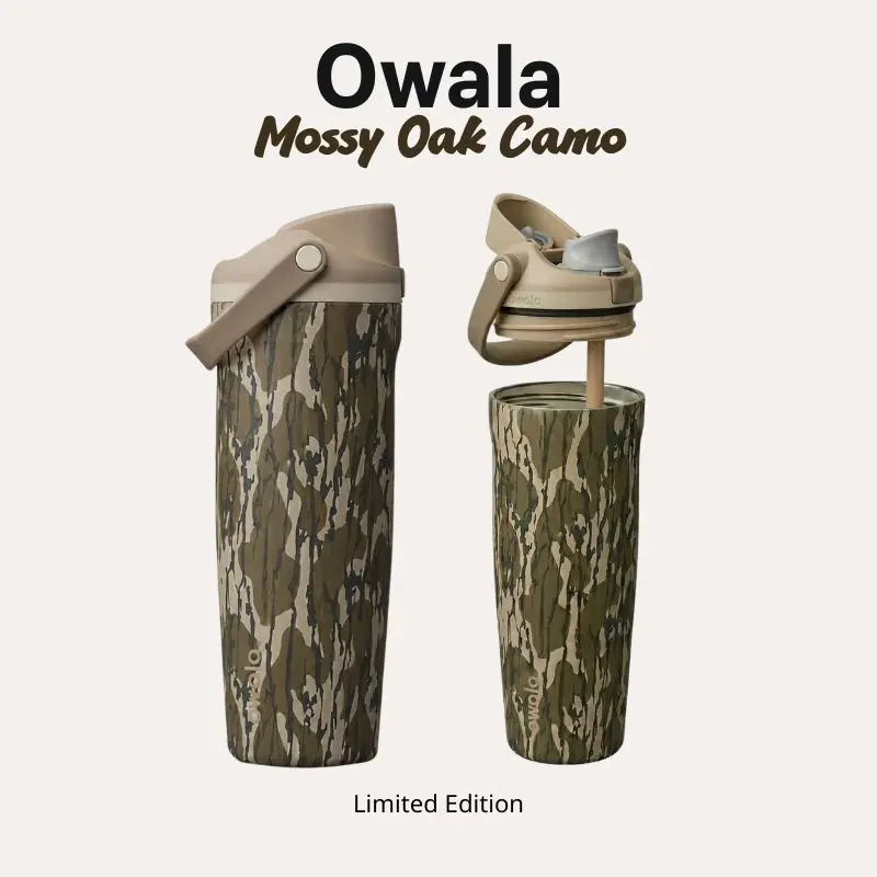 [NEW RELEASE] Owala Mossy Oak Camo 30oz Freesip Sway Tumbler with 24-hour insulation and lockable lid, Suitable For Travel, Outdoor, Gift For Him