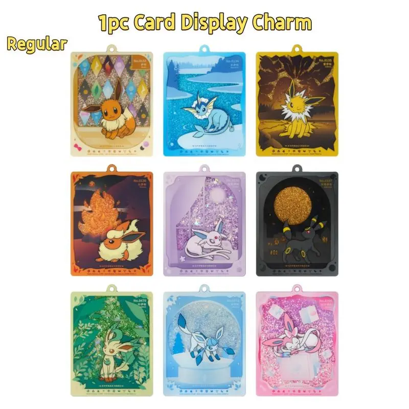 Pokémon Eeveelutions Glitter Shaker Card Display Charm Secret Rare 9 Bundle Chinese Edition Collectible Gift