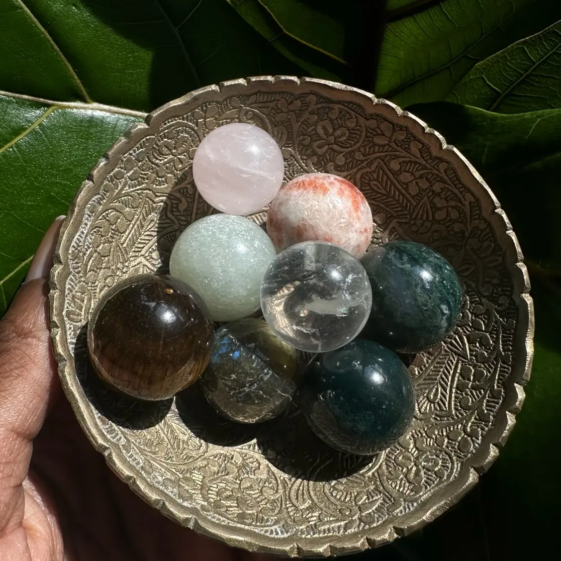 Small Crystals balls .75” wide decor Elevate room and space