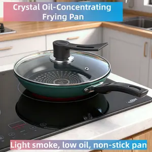 Thickened bottom frying pan pan non-stick pan pancake pan household wok frying steak pancakes pancakes induction cooker gas stove universal