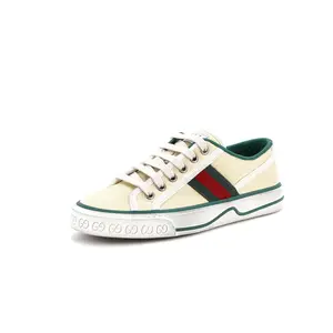 Pre-owned Gucci 1977 Tennis Sneakers Mini GG Canvas by Rebag