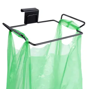 Large Stainless Steel Trash Bag Holder for Kitchen Cabinets Doors and Cupboards Organiser Racks