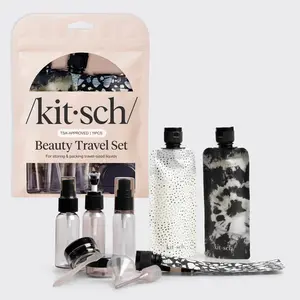 Kitsch Travel Bottles for Toiletries - TSA Approved Bottles, Refillable, Leak-Proof Travel Size Containers, Essentials Kit for Shampoo, Conditioner, Lotion and More - 11 Pack