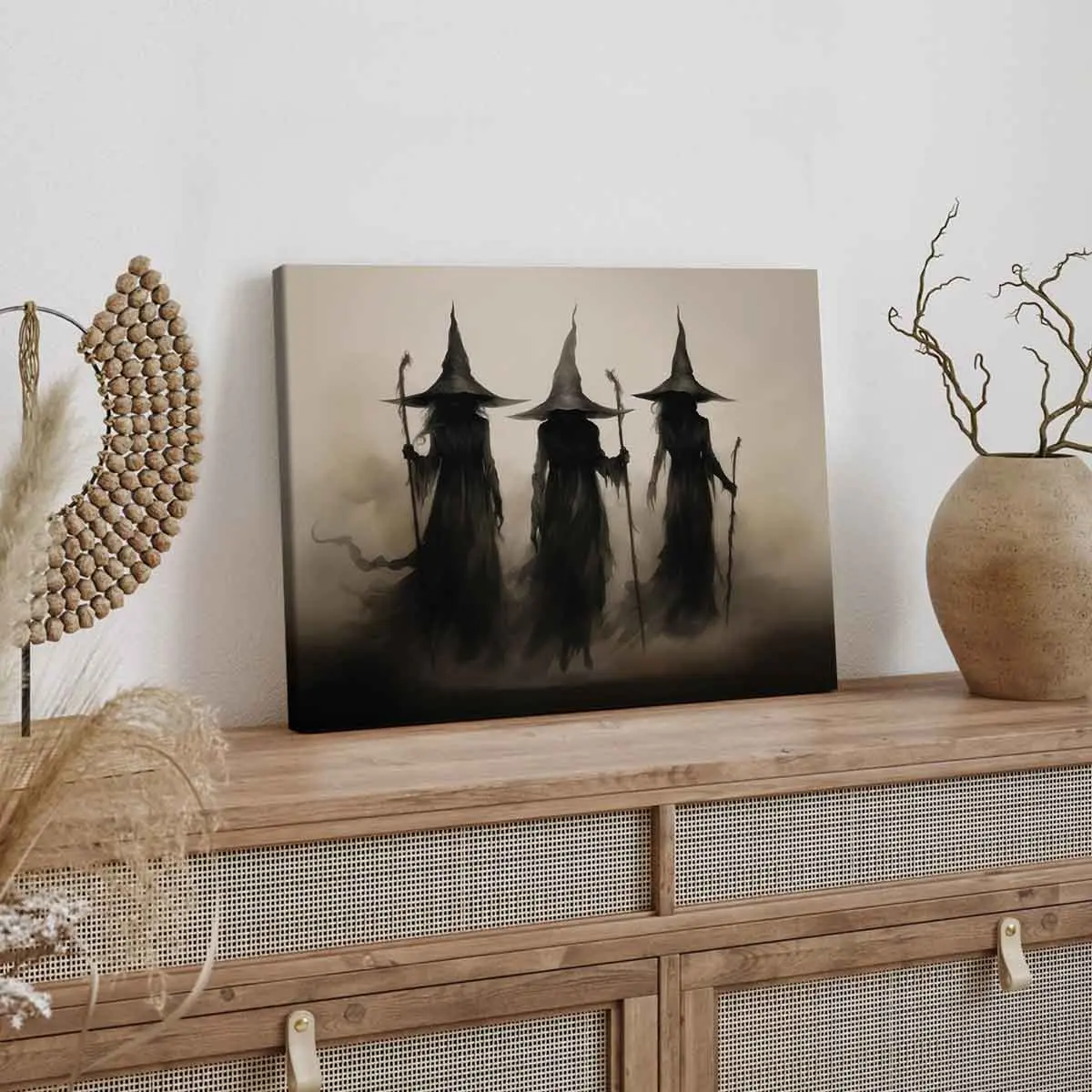 Wooden Framed Canvas Painting, 1-3 Count Mysterious Black-robed Wizards Fantasy Poster, Halloween Decorative Poster, Modern Art Decoration, Home Decoration for Living Room Bedroom, Ornaments Wooden Framed Canvas Painting, 1-3 Count Mysterious Black-robed Wizards Fantasy Poster, Halloween Decorative Poster, Modern Art Decoration, Home Decoration for Living Room Bedroom, Ornaments