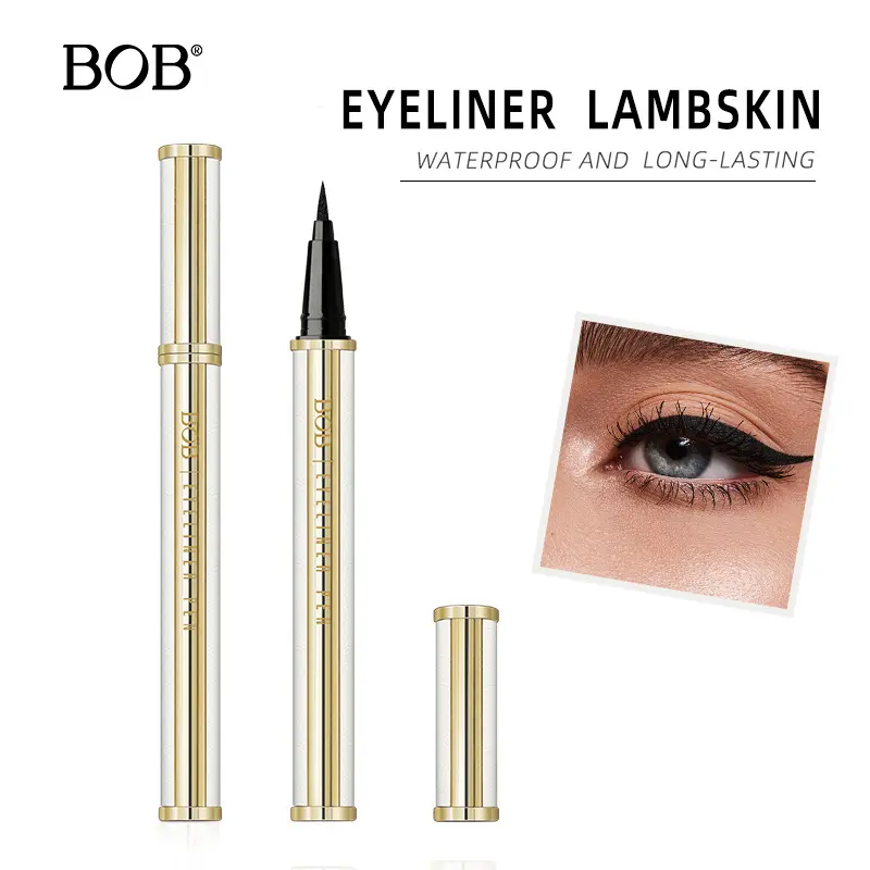 BOB 24HR Waterproof Liquid Eyeliner Pen,  Smudge-Proof & Long-Lasting Eye Liner with Bold Tip,  Butter-Smooth Formula,  Easy Application for Beginners & Pros,  Quick-Drying,  Perfect for All-Day Wear,  Vegan & Cruelty-Free