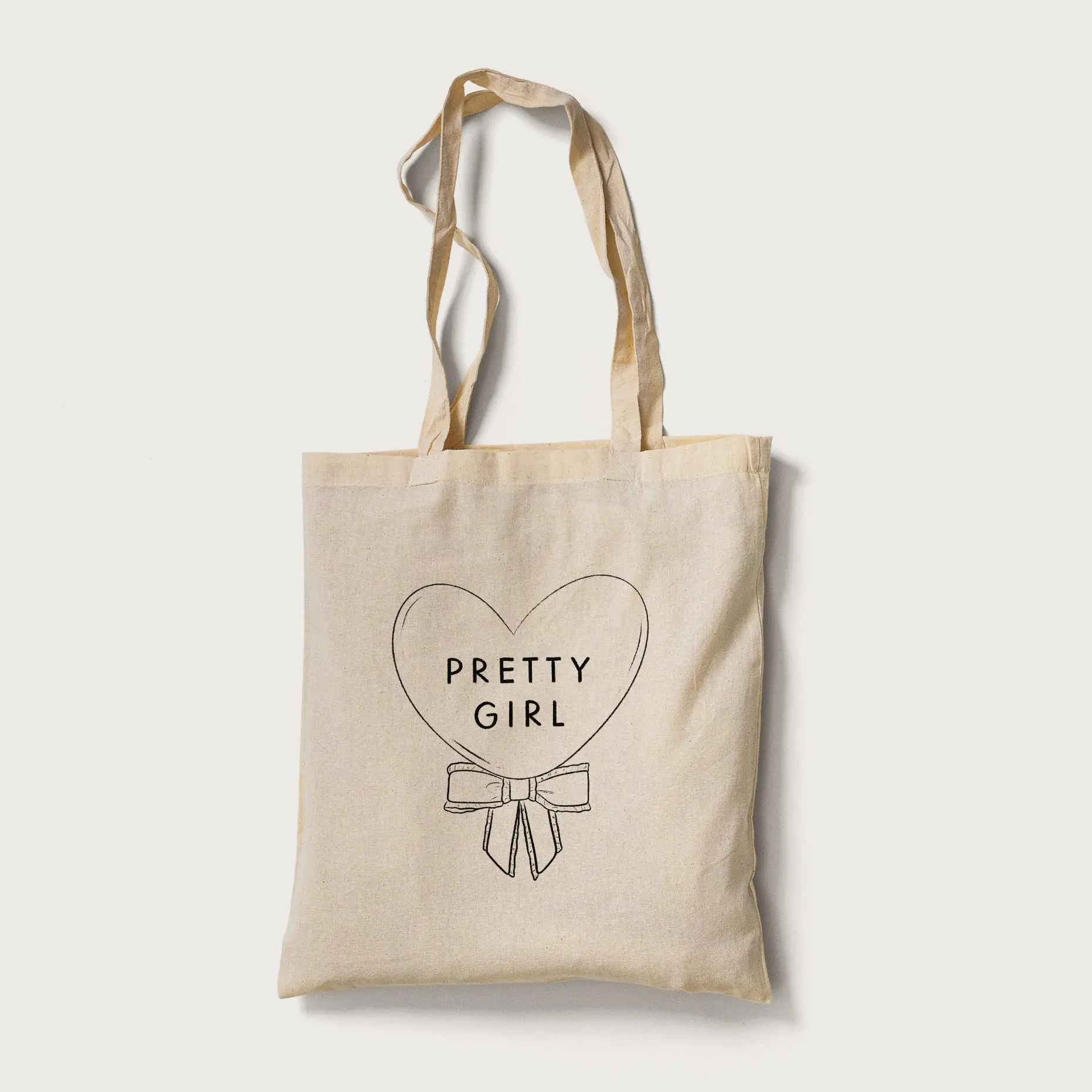 Pretty Girl | Blushing Softly | 100% Cotton Canvas Tote Bag