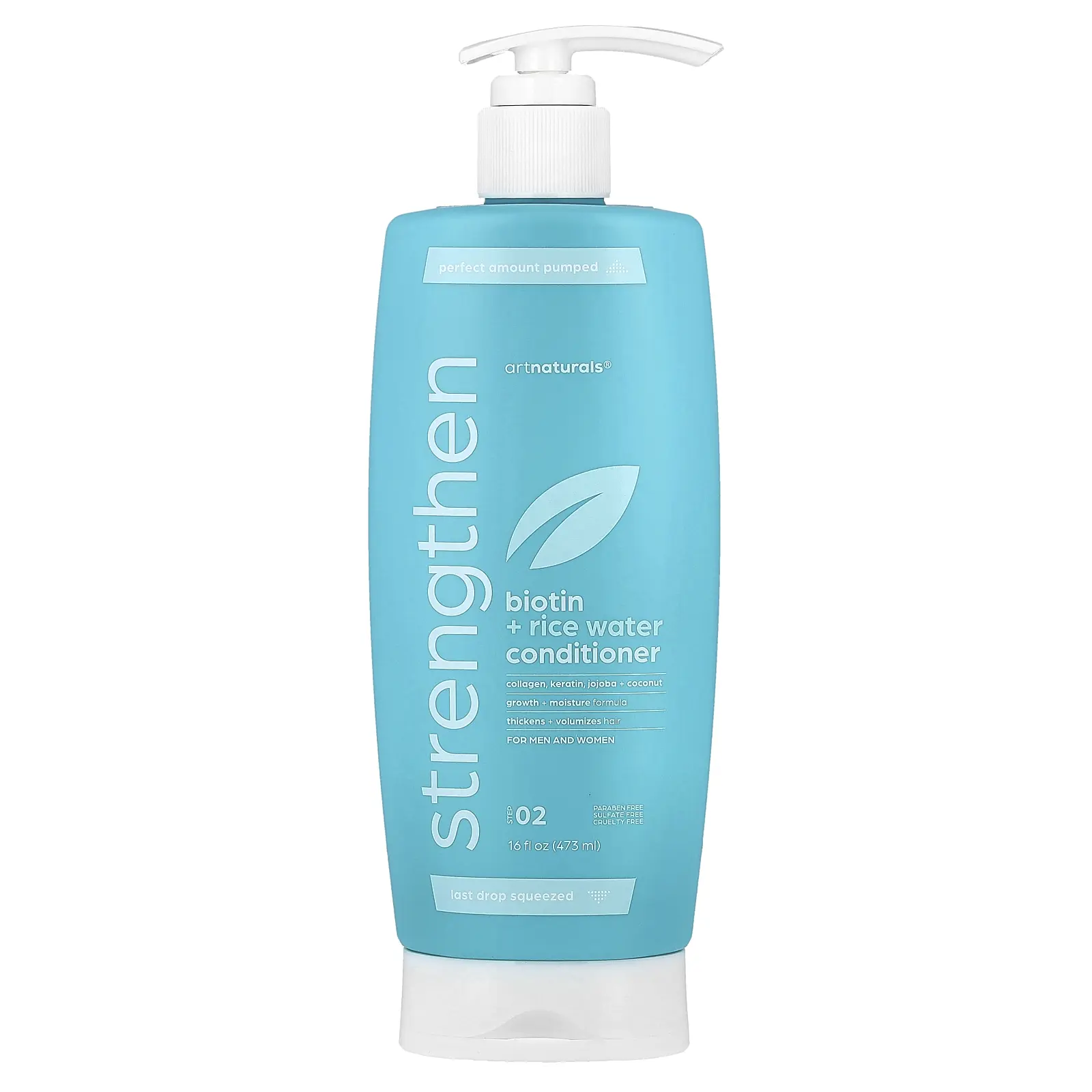 artnaturals Biotin + Rice Water Strengthen Conditioner, For Men and Women, Step 02, 16 fl oz (473 ml)