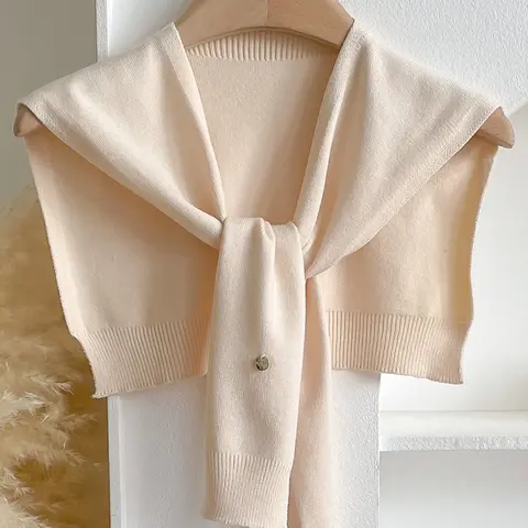 Women's Plain Basic Knit Shawl Cardigan, Oversized Loose Fit, Suitable for Air-Conditioned Rooms, Shoulder Coverage, Casual Style, All Seasons, Chic, Soft, Casual Basic Knitwear