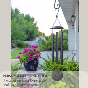 Personalized Engraved Wind Chime | Wedding or Anniversary Gift for Couples FREE SHIPPING