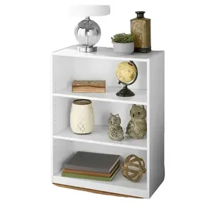 Mainstays 3-Shelf Bookcase with Adjustable Shelves, White