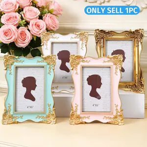 Elegant Resin Photo Frame, Modern Decorative Picture Holder, Wall & Table Use, Ideal for Home, Weddings, Birthdays, Gifts