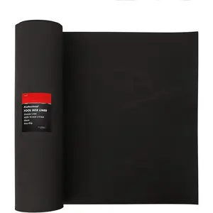 Professional Tool Box Liner and Drawer Liner - 16 inch (Wide) x 6  (Long), Non-Slip,Black