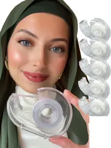 Women's Headscarf Fixing Patch Set, 5 Pieces, Double-Sided Tape for Shawls Hijabs Accessories, Casual Style, All Seasons Use
