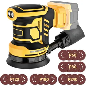 5-Inch Random Orbital Sander, Cordless Sanding Machine Compatible with Dewalt 20V Battery(NO Battery), Brushless Electric Sander with Dust Collector, 6 Variable Speed for Woodworking, Furniture