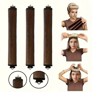 3-Piece No Heat Curling Iron Set, Heatless Hair Curlers, Soft Flannel Inner Wire Flexible Hair Roller, Gentle Overnight Curls, Durable Sleep Styling Tool, 2 Colors Available