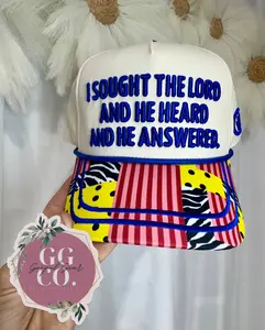 Sought The Lord Puff Embroidered Hat