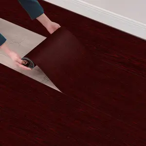 Wood Grain Pattern Self-adhesive Floor Sticker, 1 Roll Waterproof Non-slip Tile Sticker, Wall Decor for Living Room, Bedroom, Bathroom, Dining Room, Classroom