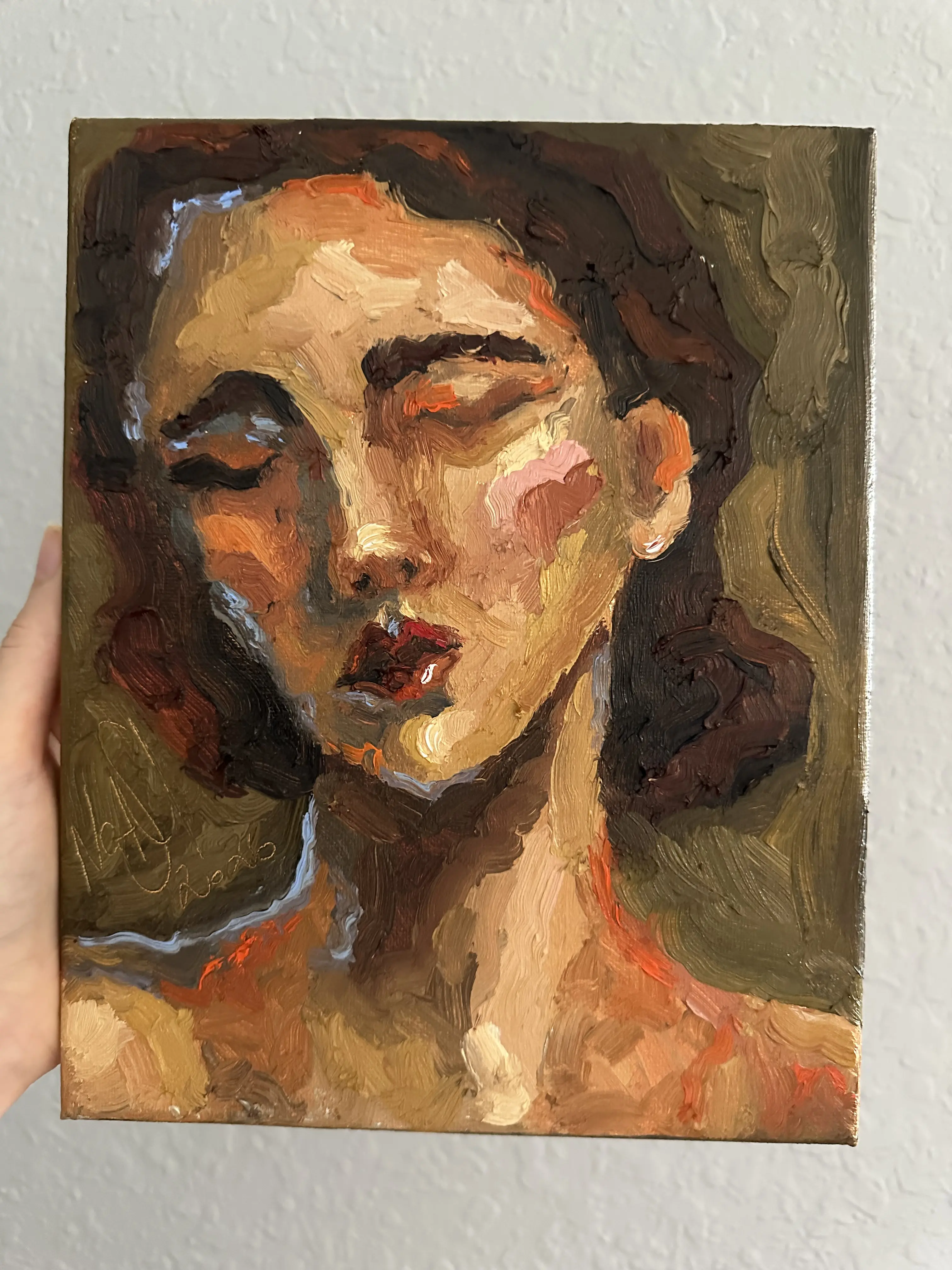 Original Oil Portrait Painting | Contemporary Female Portrait | 9×12 in | Signed by Artist