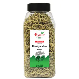 Byait Dried Honeysuckle 3 Oz, Jin Yin Hua, Natural Herbal Ingredient for Traditional Tea and Culinary Uses, Premium Honeysuckle Flower Tea