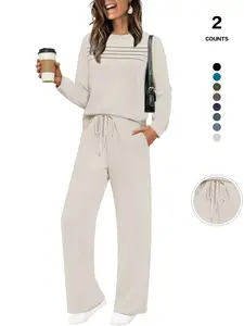 Comfortable Sleepwear for Women  2026 Women's Comfy Lounge Set, Sleeveless Tunic Top & Drawstring Elastic Crop Pants, Casual Home Wear,