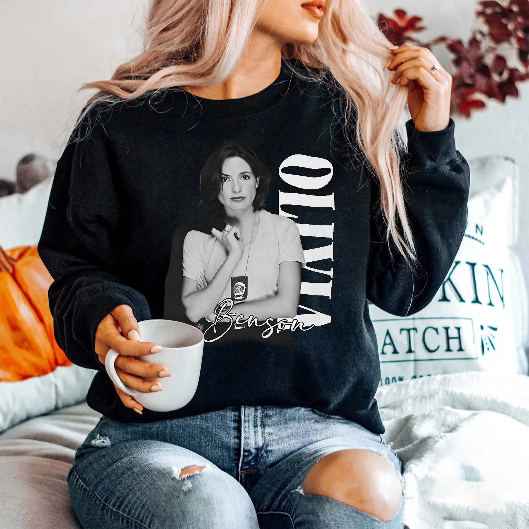 Svu Vintage Sweatshirt Elliot And Olivia Shirt Law And T-shirt, New Design for Women Lady - Full Size Full Color Comfort Cotton Top Womenswear Hoodie