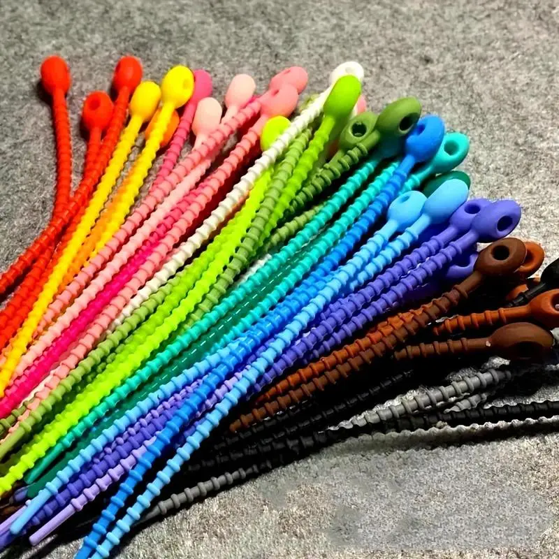 Mixed Color Silicone Cable Organizer Kit, 30pcs Cord Management System with Zip Tie, Twist, and Clip Functions, Suitable for Earphone, Food Saver, Wire Tidy Storage