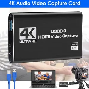 4K Audio Video Capture Card USB 3.0 HDMI Video Capture Device Full HD Recording Broadcast Formats Supported External Interfaces