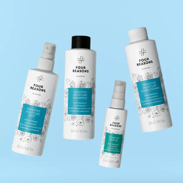 Everyday Essentials Kit, Sensitive Moisture Shampoo 300ml, Conditioner 300ml, Moisture Mist 8.45 fl oz & Hair Oil 50ml - Allergen Free, Non-Irritating, Multi-Pack