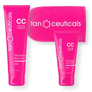 Tanceuticals Body + Face CC Self Tanning Kit, Dark
