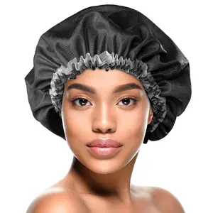 DONNA Satin Bonnet with Flower Pattern for Sleeping Hair Protection Cap