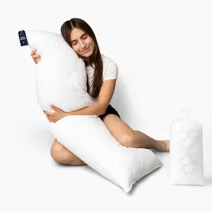 Customizable  Pillow with Soft Extra Fill -  Shell & Soft Down Alternative Fill - 20"x54" -  Pillow Insert for Sleeping & Reading - Long Pillow For Side Sleepers