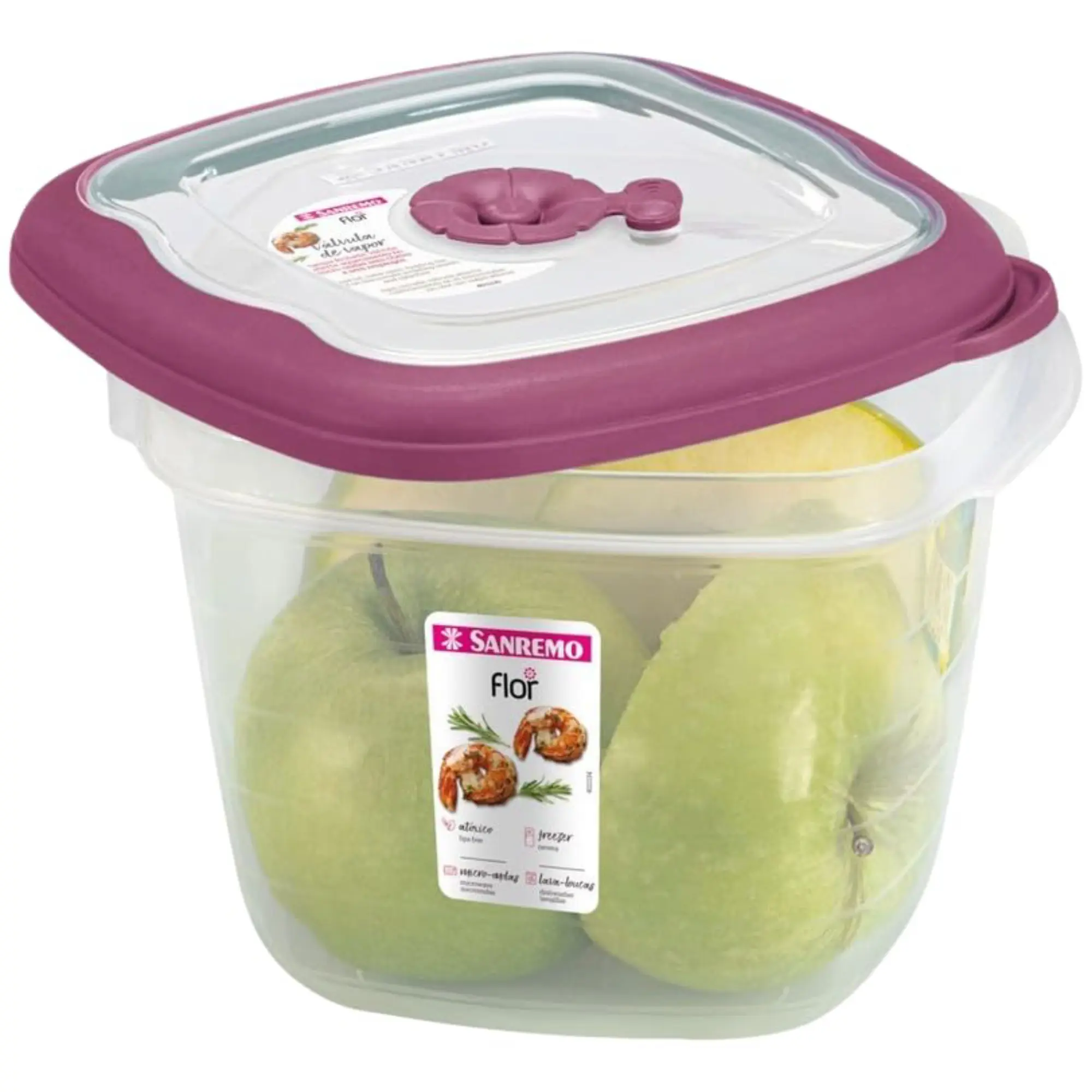 Square Plastic Kitchen Airtight Container Set - 40 Oz, Transparent, Leak Proof Lids, Steam Vent, Microwave & Dishwasher Safe, Measure in Sight Preserving Container