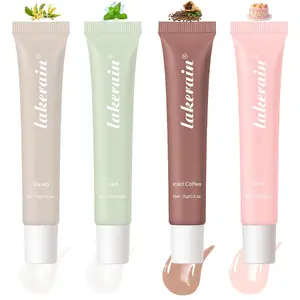 4pcs Summer Lip Balm,Hydrating Nourishing Lip Care Formula Lightweight & Non-Sticky,Moisturize and Lip Care, Gift Box for Women,Tinted Lip Balm 4 Trending Shades (Vanilla,Mint,Iced Coffee,Cake)