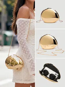 Women's Glossy Acrylic Evening Bag, Shell Mirror Mini Shoulder Crossbody Bag, Perfect for Weddings and Parties, Elegant Design for Everyday Use, Valentine's Day Gift, Ideal Gift, Chain Strap Crossbody