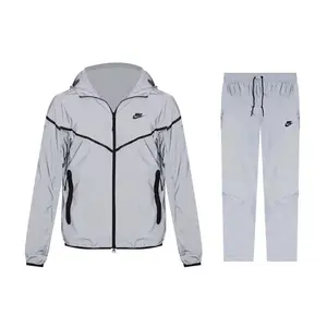 Nike Tech Woven Flash Jacket & Pant Set Reflect Silver/Black (men) by StockX