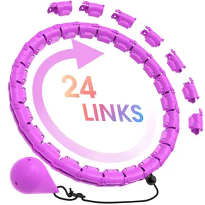 exercise Circle Plus Size 47 Inch, 24 Detachable Links, Weighted Circle for Women and Beginners