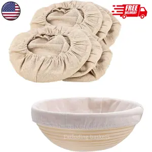 6 Packs Round Bread Proofing Basket Cloth Liner