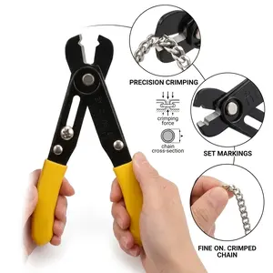 Single Piece Jewelry Chain Pliers - a Manual Tool with a Riveted Design Featuring an Adjustable Clamp Without Teeth And a Cutting Function - Ideal for Opening And Closing Chains, As Well As for Installation And Modifications tiktokshopspringglowup