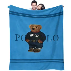 Bear Pattern Blanket, Daily Holiday Birthday Gift For Kids And Adults, Soft, Warm And Lightweight Plush Blanket, Suitable For Bed, Sofa, Car, Room Decoration