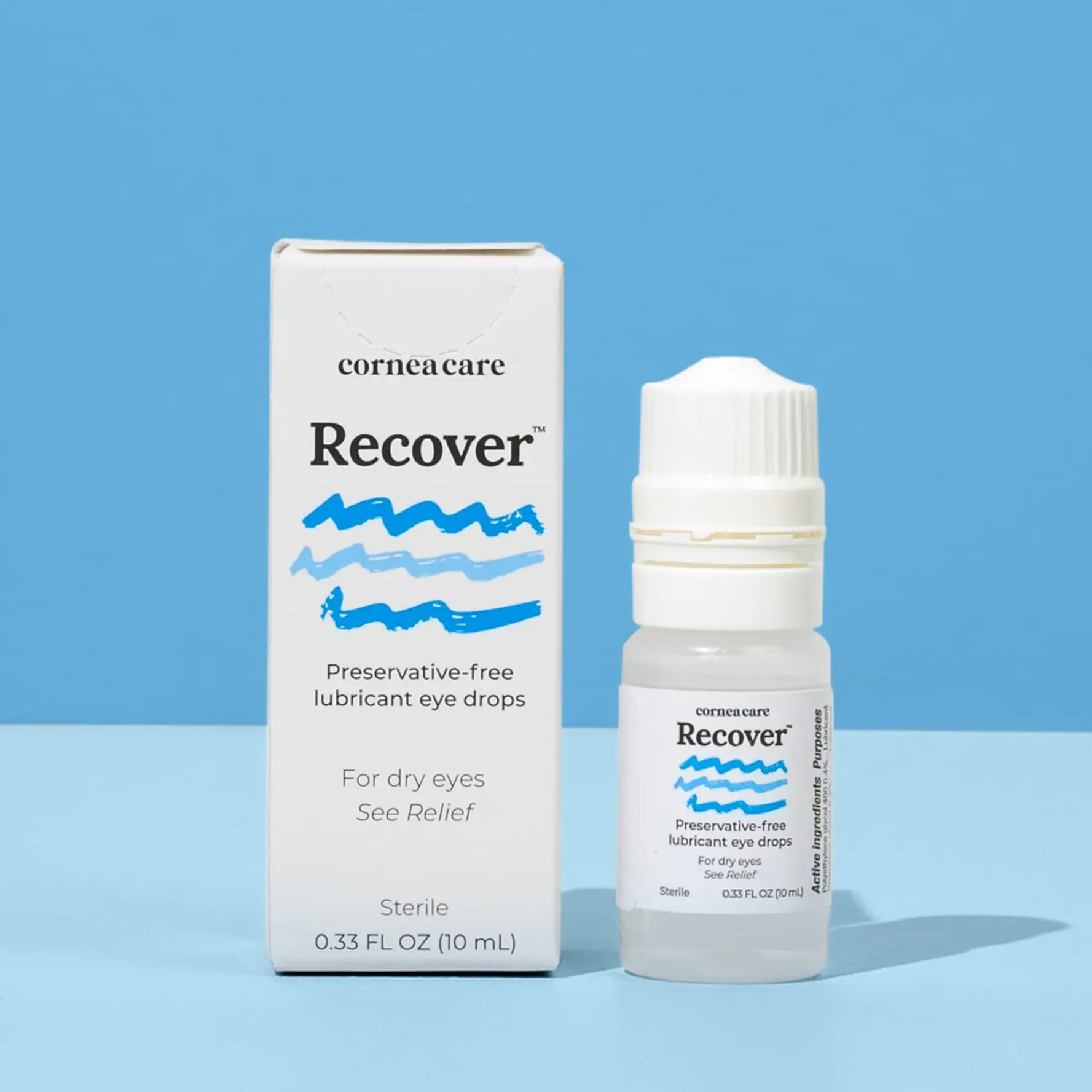 Recover Eye Drops (HSA/FSA Eligible) - Preservative Free Artificial Tears - Hydrating Eye Drops for Dry Relief and Redness