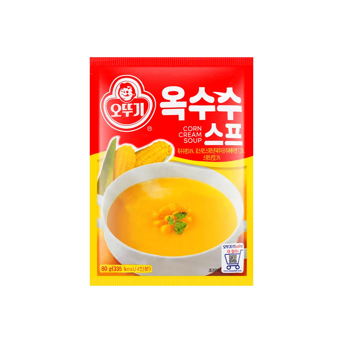 OTTOGI Korean Creamy Corn Soup Mix - Quick & Delicious 80g Pouch