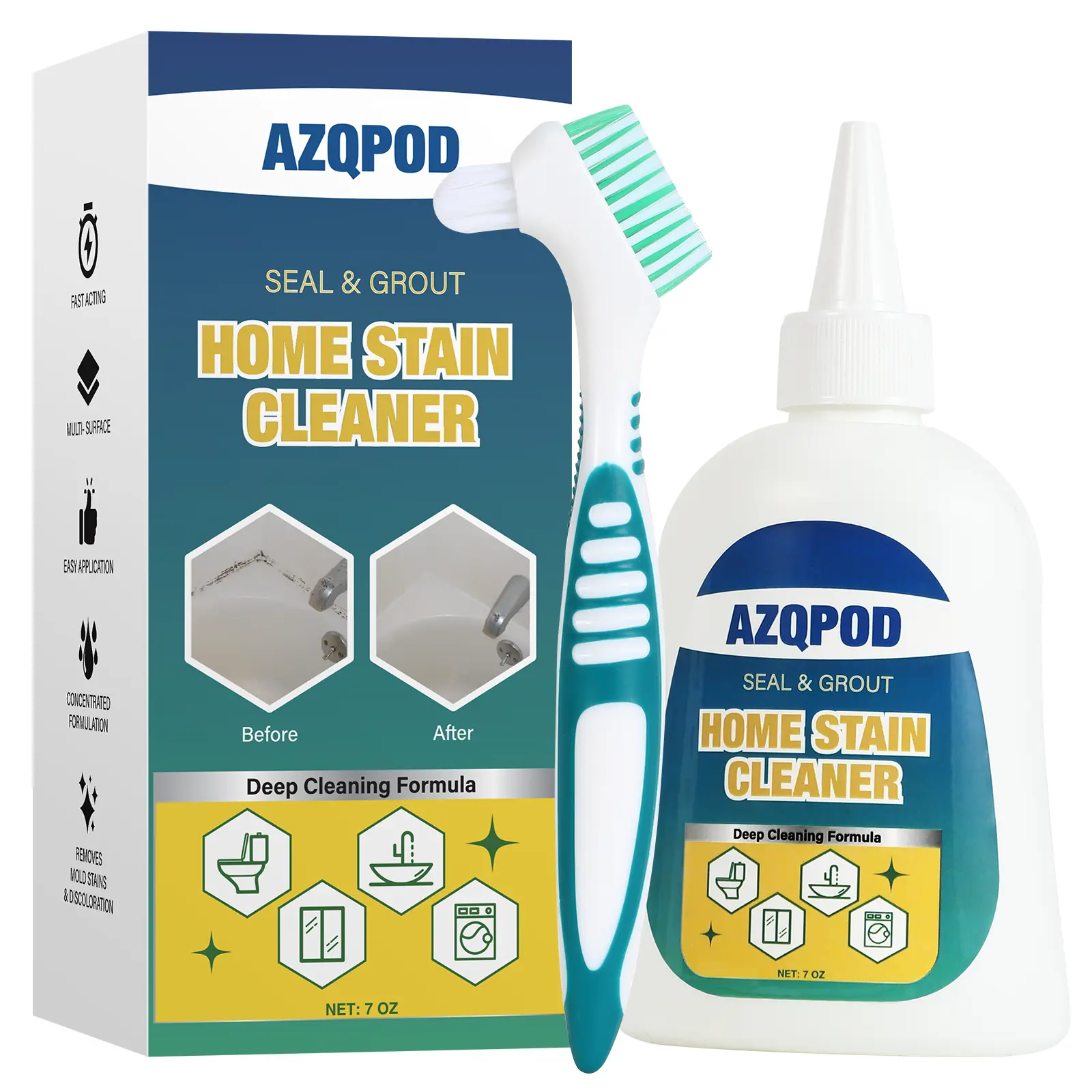 [Pro]Mold Remover Gel 210g with Scrub Brush