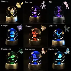 3D LED Pokemon Light-Up Crystal Globe – Vibrant Lamp for Room & Gift