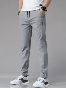 Men's Drawstring Waist Pants, Casual Comfy Trousers for Summer, Men's Bottoms for Daily Wear, Casual Outdoor Pants