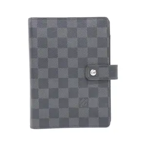 Pre-owned Louis Vuitton Canvas Small Leather Goods Agenda MM Damier Graphite Organizer