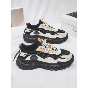 Men’s breathable mesh sports shoes, trendy comfortable thick-soled non-slip dad sneakers, new fashionable casual footwear