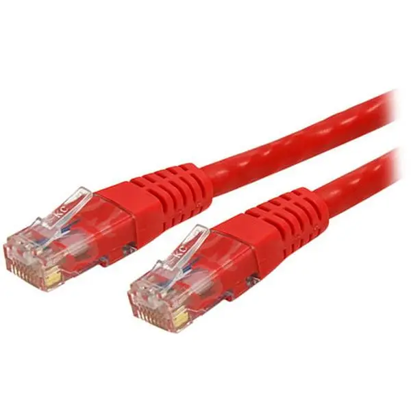 StarTech CAT6 UTP Patch Cable - 1-RJ-45 Male, 5' [1.52 m] Red Molded, ETL Verified for Computers & Office Network Components, Manufactured To The Highest Quality