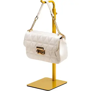 Gold Adjustable Purse Holder Handbag Display Stand Hanger Rack for Bags Purses Wreath, for Tabletop Closet Retail Use for Vendors